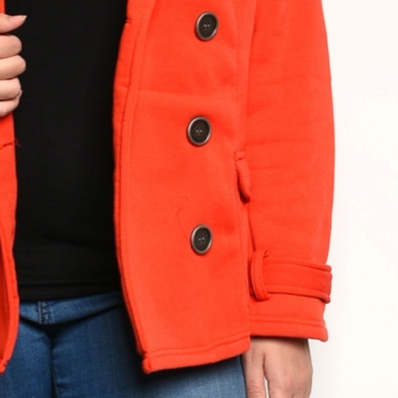 NWT Plus Size Double Breasted Hooded Pea Coat 1X - Picture 3 of 8